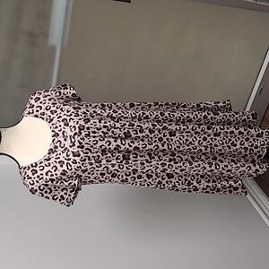 Ekouaer Size M Leopard Print T-Shirt Dress